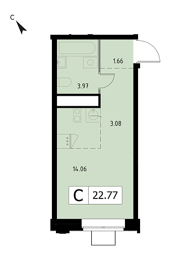 Квартира-студия №30